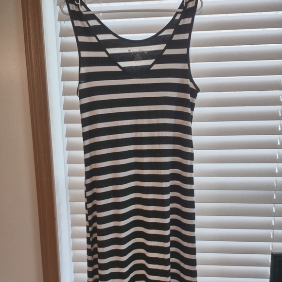 Just Love- Black/white Striped Maxi-dress, Juniors XL - Picture 1 of 3